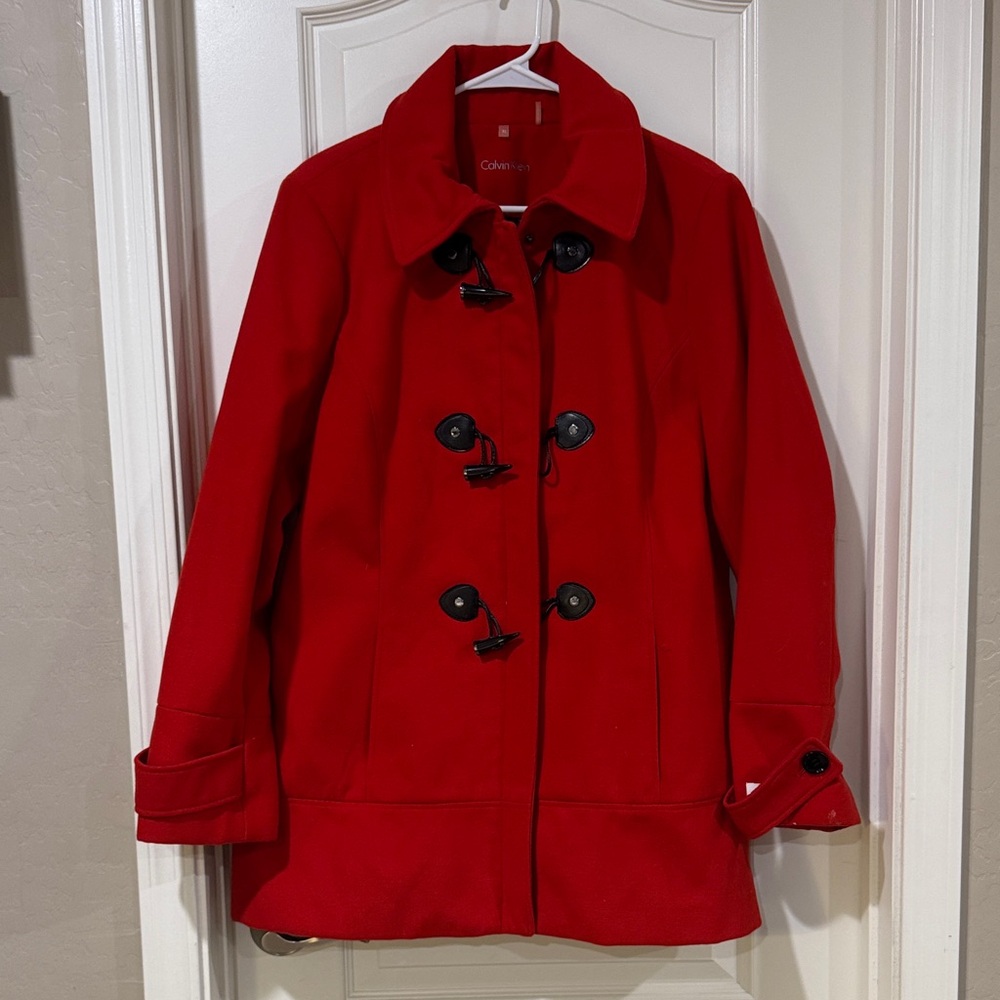 Calvin Klein Women's Scarlet Toggle Coat